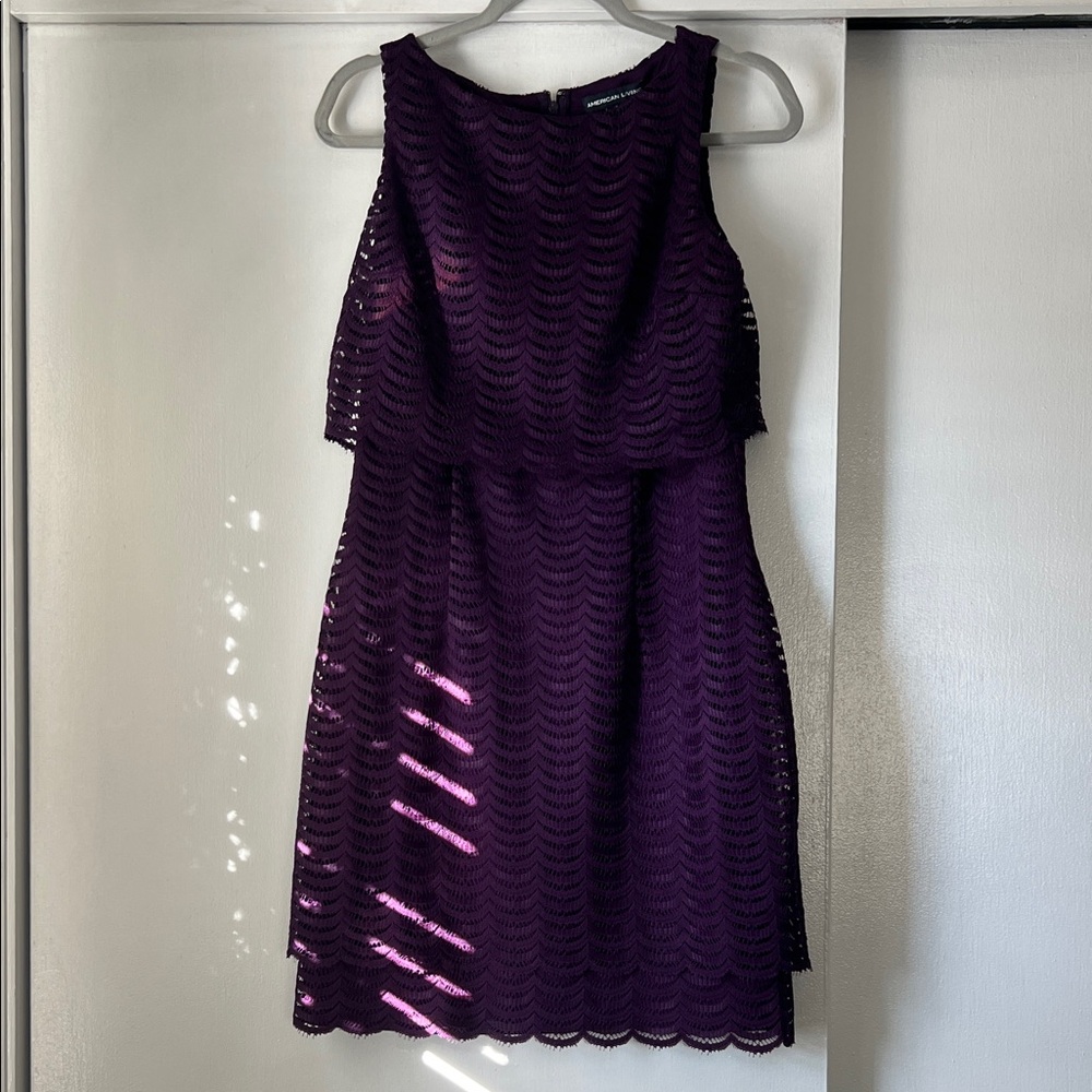 American Living Deep Purple Mini Dress